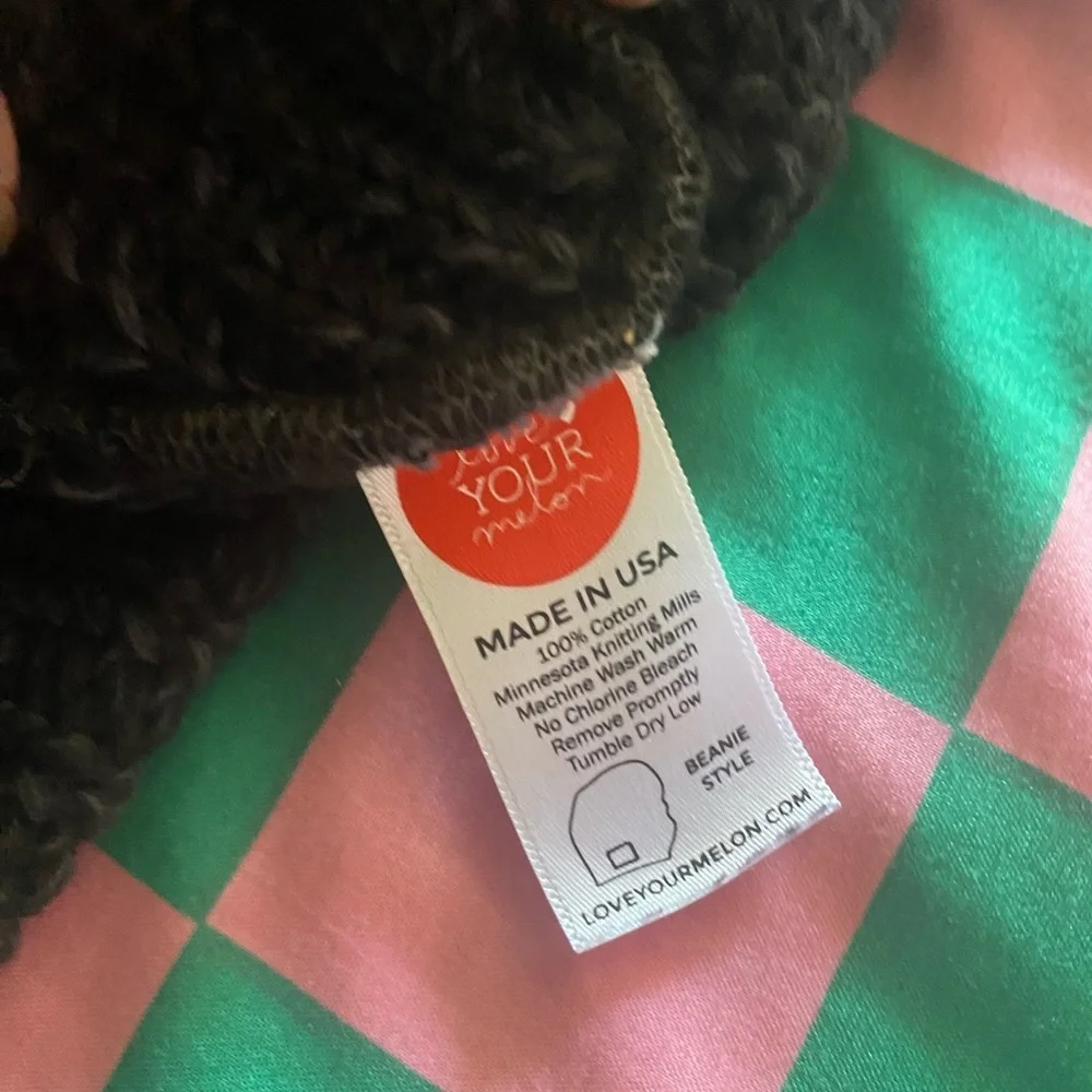 Love Your Melon Black and Brown Knit Hat